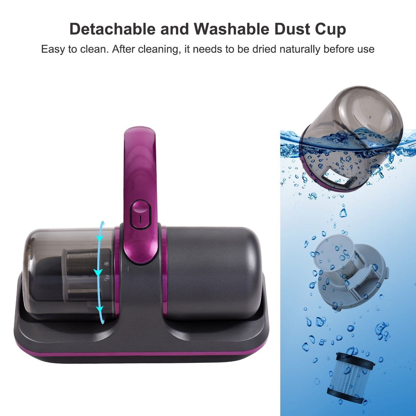 Cordless anti-mite vacuum cleaner