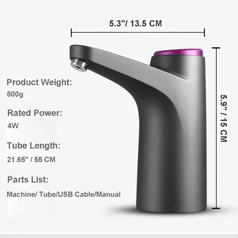 USB Charging Water Bottle Pump