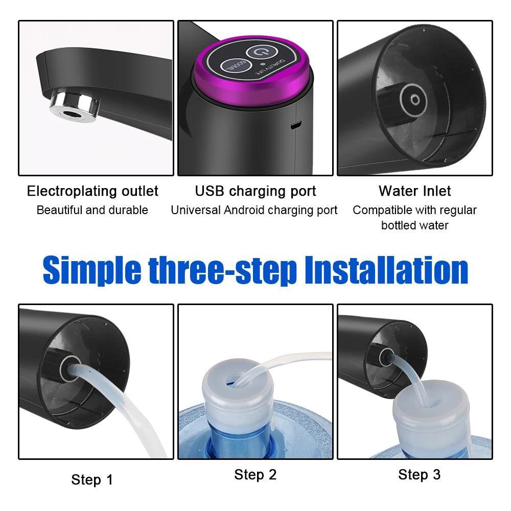 USB Charging Water Bottle Pump